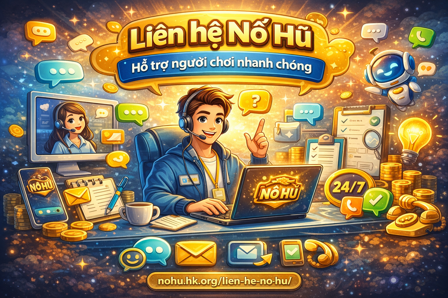 Hỗ trợ khách hàng Nổ Hũ 24/7